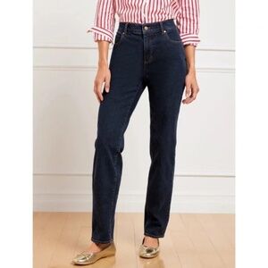 Talbots High Waist Relaxed Jeans - dark denim wash